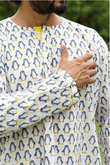 Penguin Print Mulmul Night Suit