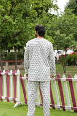 Penguin Print Mulmul Night Suit