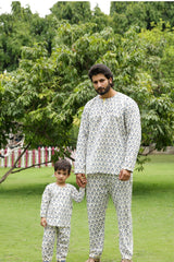 Penguin Print Mulmul Night Suit