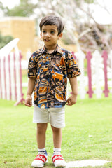 Black Printed Cotton Shirt