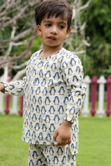 Penguin Print Mulmul Night Suit