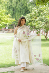 Ivory Anarkali Co-ord Set