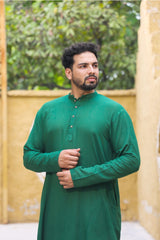 Green Cotton Flex Kurta