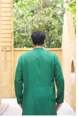 Green Cotton Flex Kurta