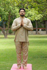 Men’s Olive Green Linen Co-ord Set