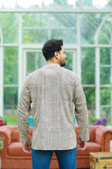 Mati Handblock Striped Mulmul Short Kurta