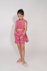 Hot Pink Mulmul Co-Ord Set