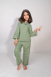 Olive Green Linen Co-Ord Set
