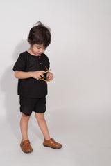 Black Linen Co-Ord Set