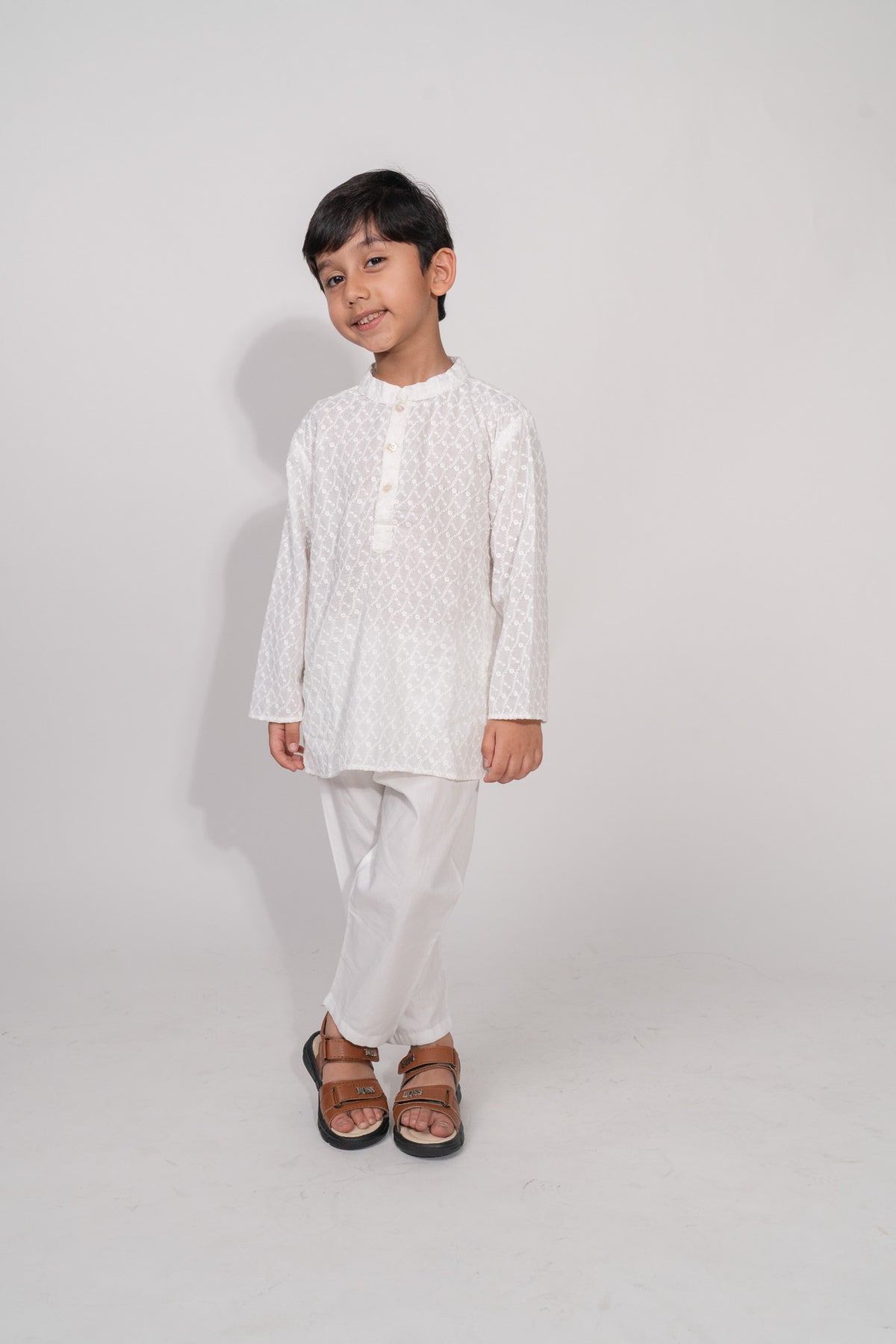 Mulmul Chikankari Kurta Pyjama Set