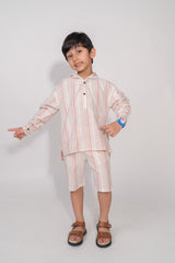 Striped Linen Hoodie Co-Ord Set