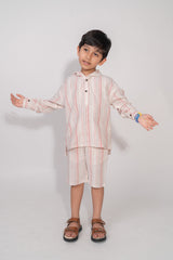 Striped Linen Hoodie Co-Ord Set