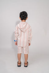 Striped Linen Hoodie Co-Ord Set